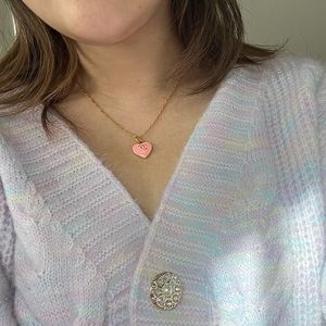 Upcycled Designer Cc Logo Necklace